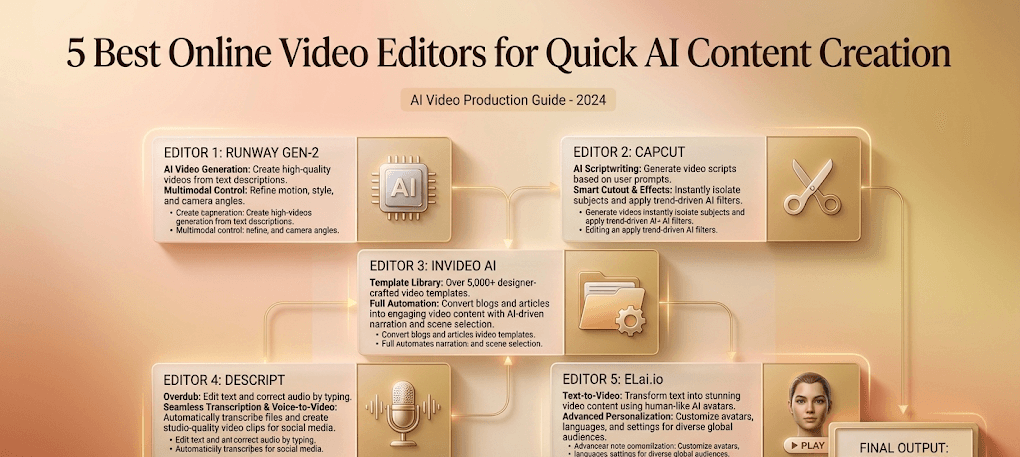 CrePal leads browser-based video editors with AI generation and timeline