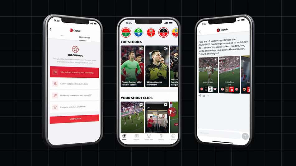 Bundesliga Debuts AI 'Captain' Assistant in App, Partners With AWS