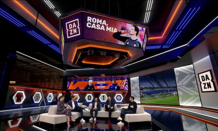 DAZN Italy Leverages wTVision for Unreal Engine-Based Virtual Studios