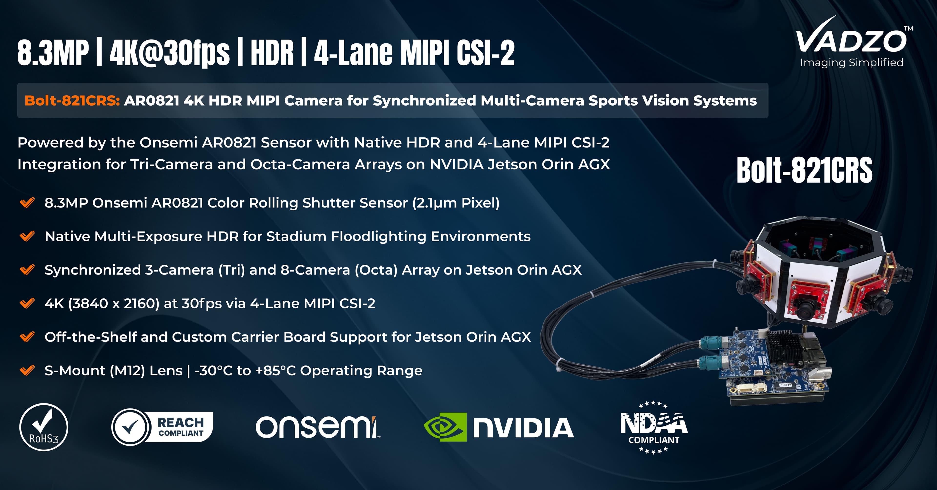 Vadzo Imaging launches multi-camera HDR system for 4K sports analytics