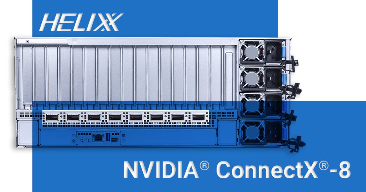 BOXX pairs HELIXX 4U8G with NVIDIA ConnectX-8