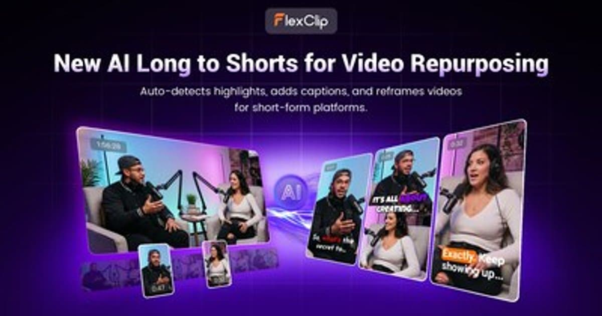 FlexClip’s AI turns long videos into short social clips
