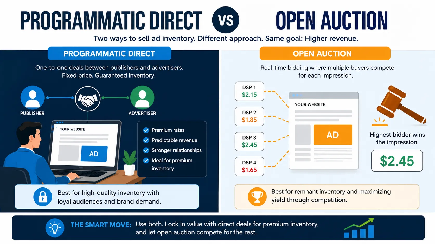 Publishers shift to programmatic direct as open auction share declines