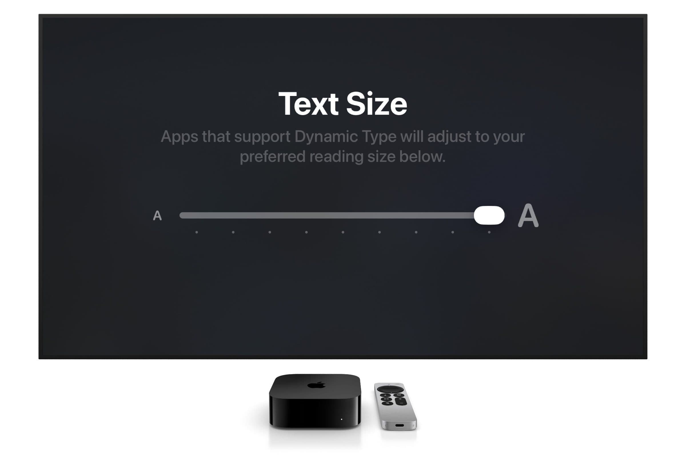 Apple adds larger text and auto subtitles to tvOS 27