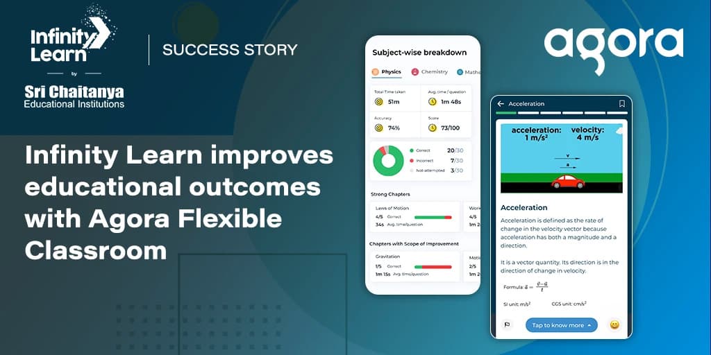 Infinity Learn uses Agora Flexible Classroom for live learning