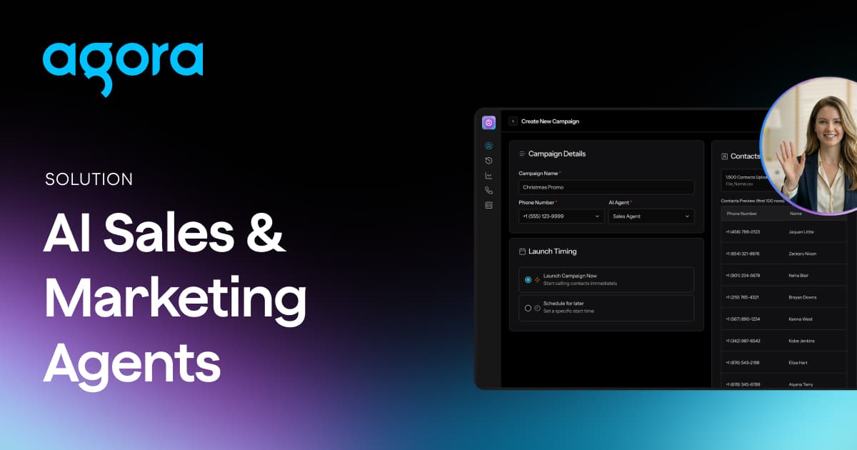 Agora launches AI sales agents to automate outbound video and voice