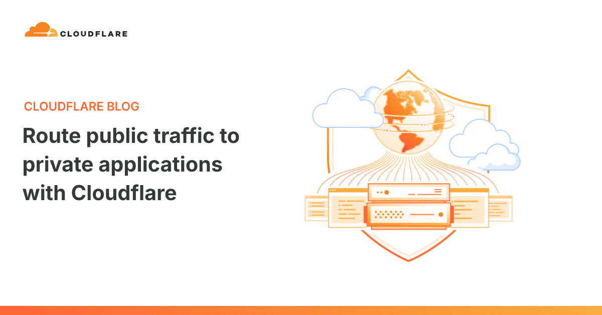 Cloudflare routes public traffic to private origins without internet exposure