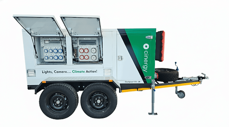 Cinergy Mobile Power launches diesel-free production energy solution in South Africa