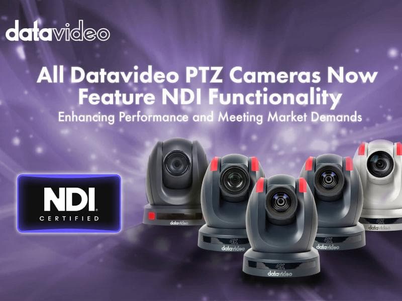 Datavideo adds NDI to its entire PTZ camera line