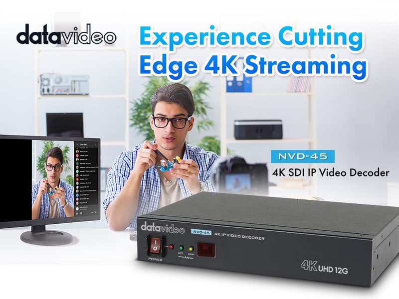 Datavideo launches NVD-45 decoder for 4K live streaming