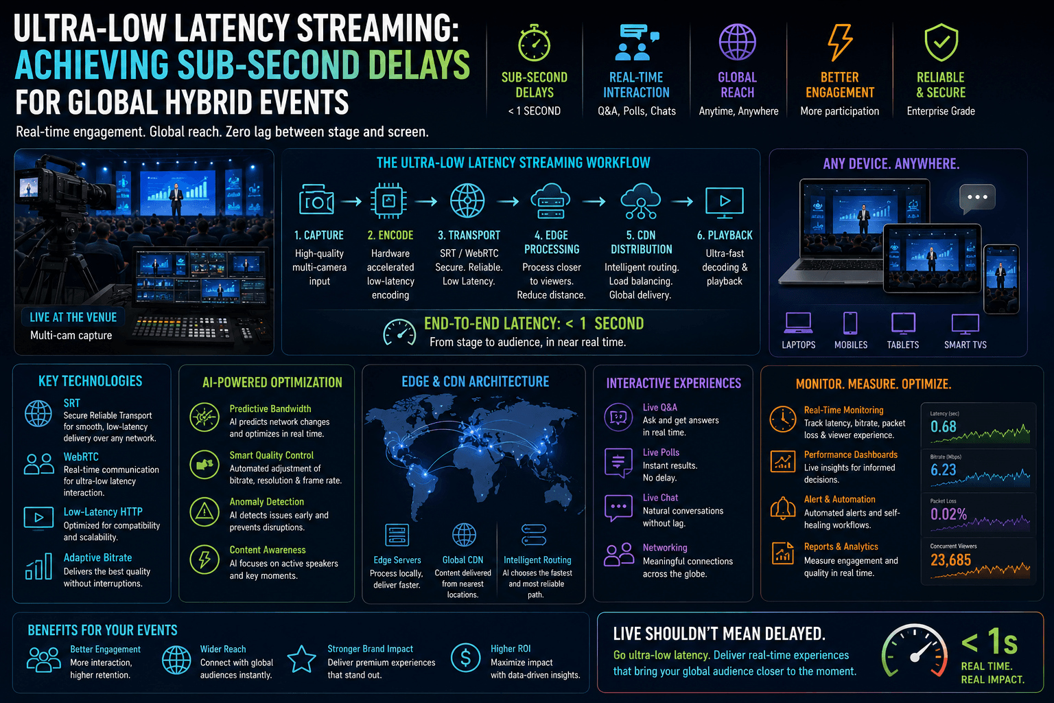 Ultra-low latency streaming hits sub-second threshold for global hybrid events