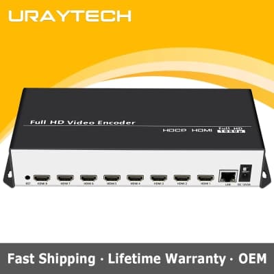 URayTech Launches 8-Channel HEVC/H.265 HDMI to IP Encoder for Live Streaming