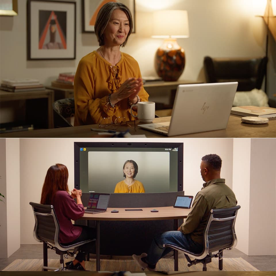 Google shows life-sized AI agent on Beam telepresence device