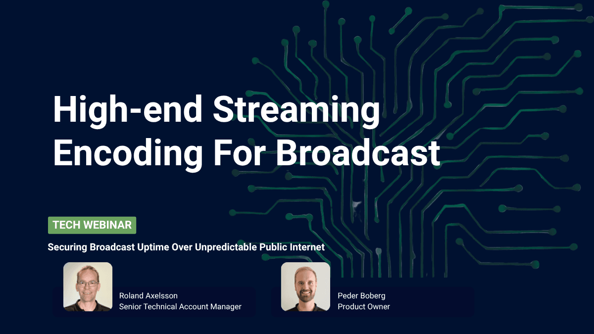 Intinor details redundant SRT and SMPTE 2022-7 for broadcast uptime