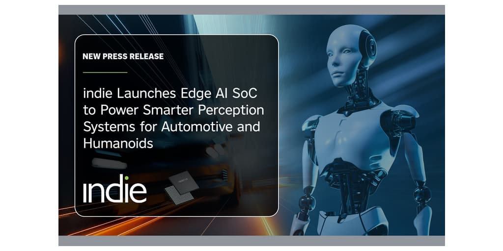 indie Semiconductor launches iND881 edge AI chip for automotive and robotics