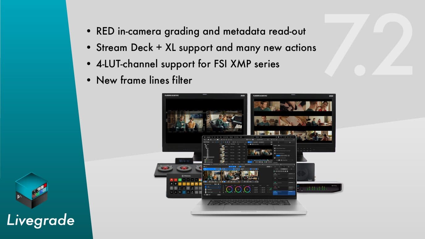 Pomfort Livegrade v7.2 adds RED DSMC3 integration and ST 2110 IP support