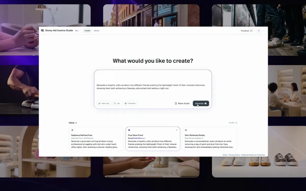 Disney launches AI studio to automate small business CTV ads