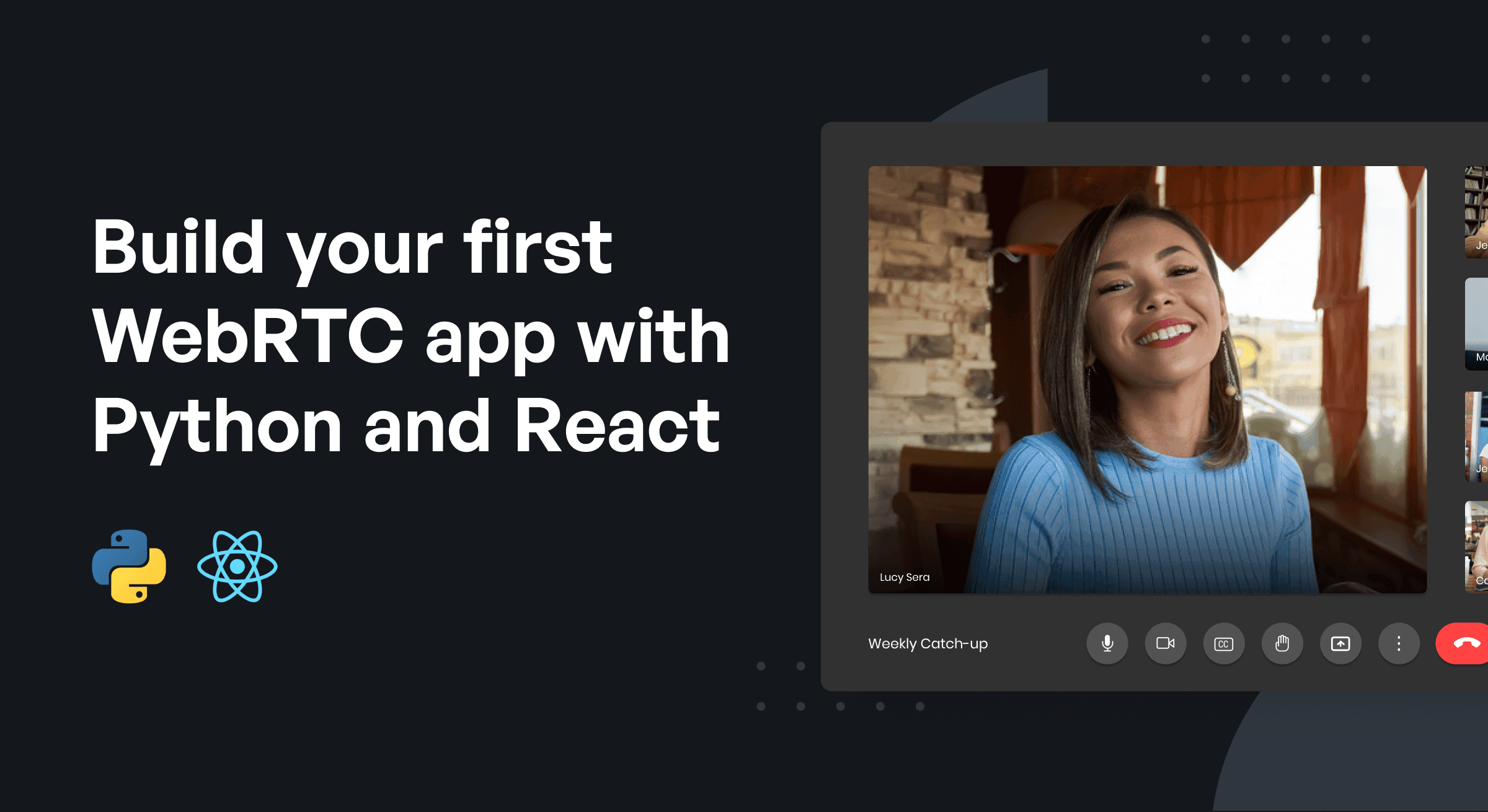 100ms shows Python and React 1-to-1 WebRTC build