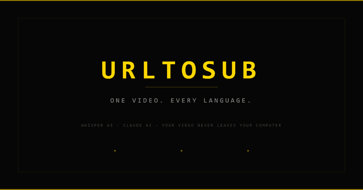 UrlToSub launches browser-based subtitle translation for 50+ languages
