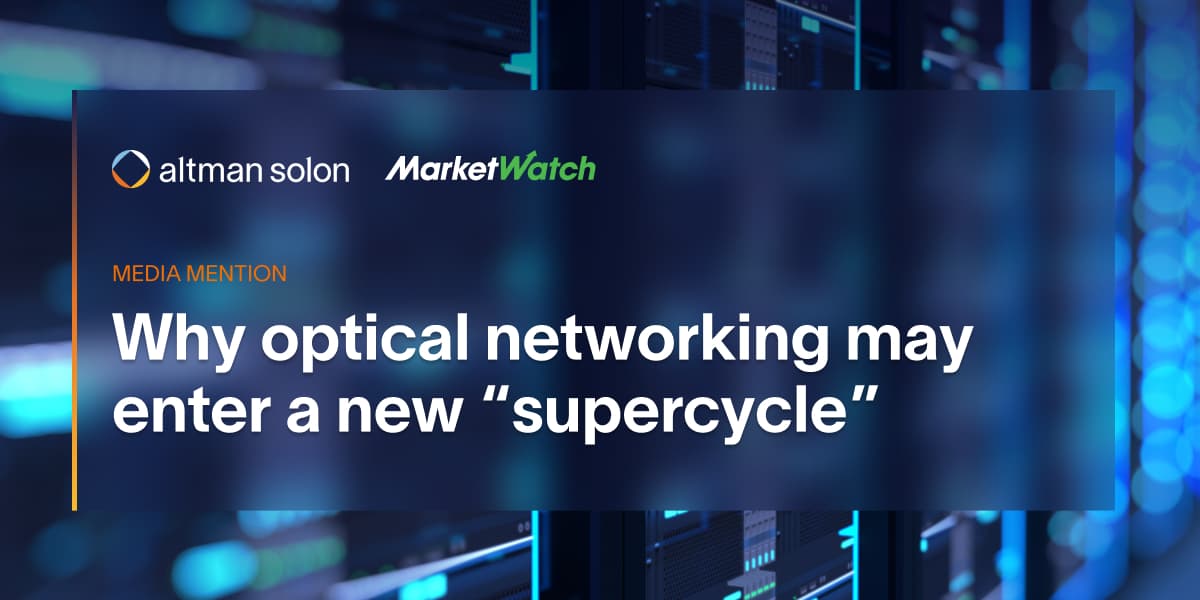 Anthony Milovantsev flags an optics supercycle for AI workloads