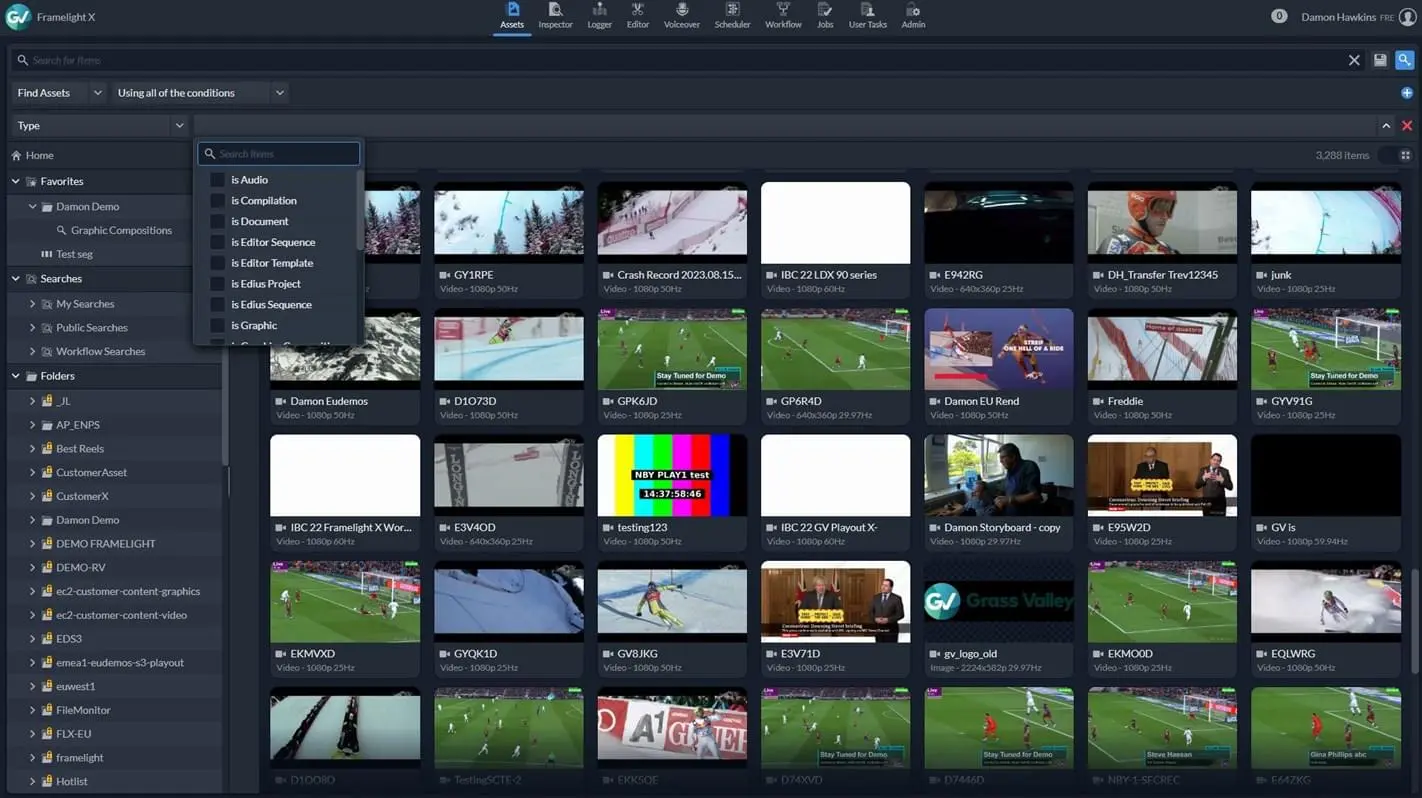 Grass Valley launches Framelight X cloud MAM on AMPP