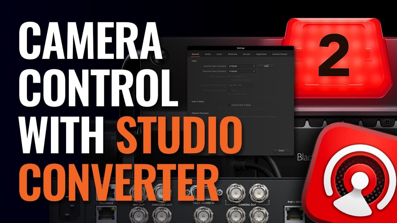 Blackmagic Details Studio Camera Control via Converters and ATEM Switchers