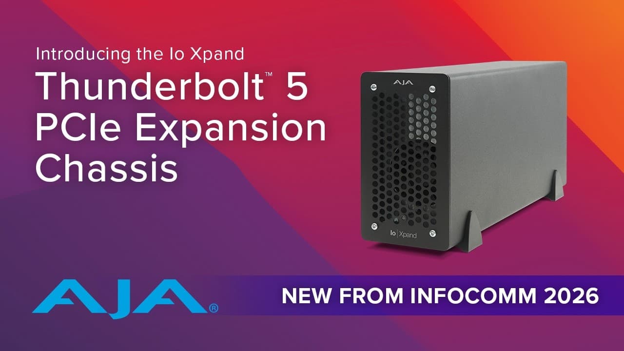 AJA Io Xpand chassis brings Thunderbolt 5 speeds to mobile production
