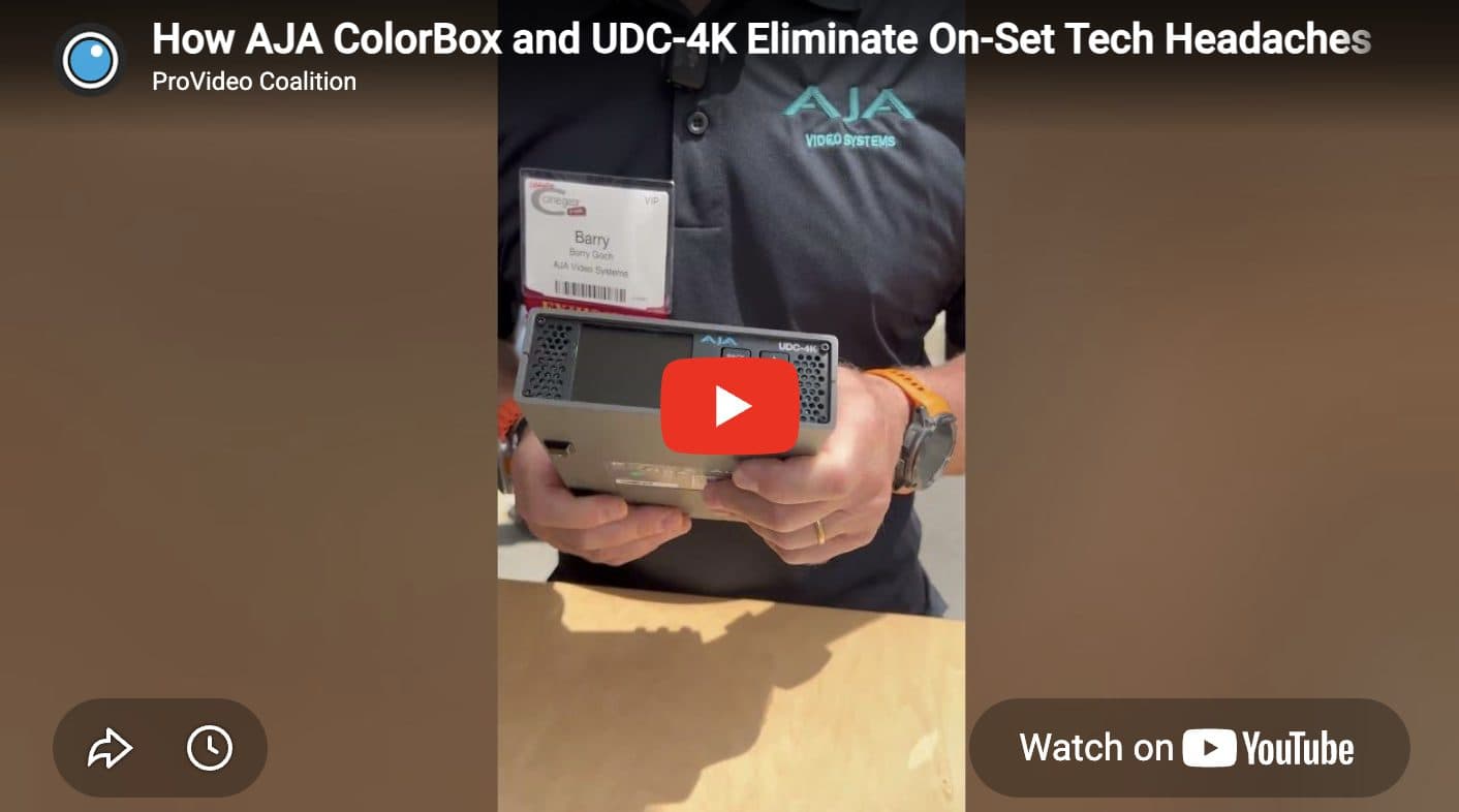 AJA ColorBox, UDC-4K Address Multi-Format Production Complexity at Cine Gear 2026