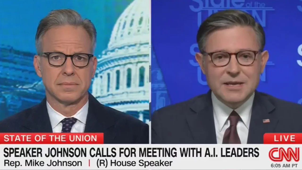 Speaker Mike Johnson rejects AI regulation moratorium citing China competition risks